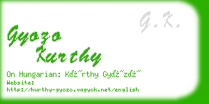 gyozo kurthy business card